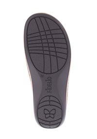 Black rubber sole with textured grip pattern, featuring a distinctive butterfly logo. Size 36 marked on the sole's side.