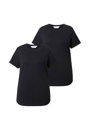 T-SHIRT, DOPPELPACK - T-Shirt basic - black