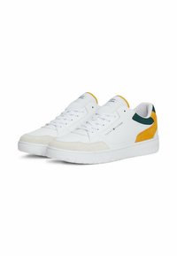Tommy Hilfiger BASKET CORE LTH MIX ESS - Sneakers basse - city yellow