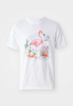 Jordan FLAMINGO CREW - Potiskana majica - white