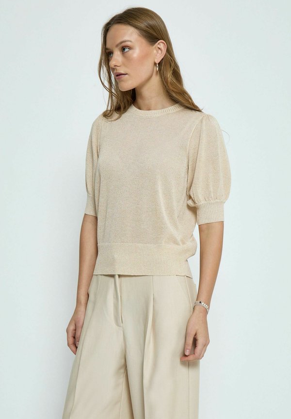LIVA PUFF SLEEVE - T-Shirt basic - met medal gold metallic