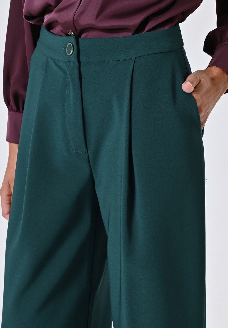 Rinascimento PALAZZO CON PINCES IN TECNICO Pantaloni green