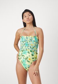 Seafolly GARDEN PARTY SHIRRED BANDEAU ONE PIECE - Kupaći kostim - limelight