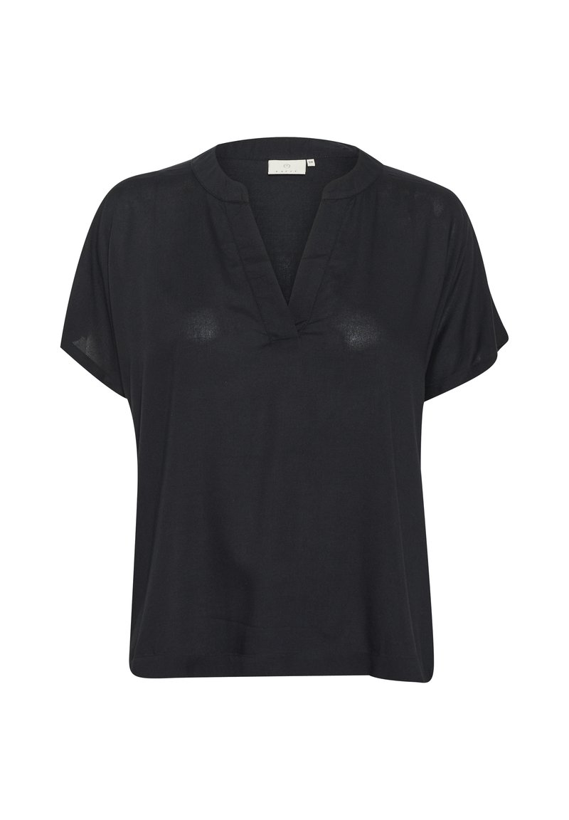 Kaffe KAANO SOLID - Bluse - black deep/schwarz meliert - Zalando
