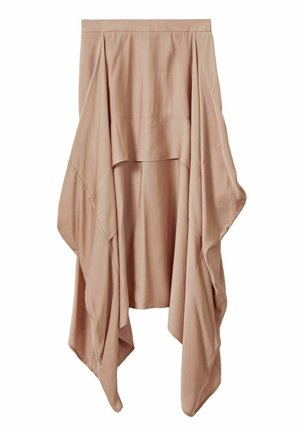 Reiss, REGULAR FIT - MAISIE SIDE PLEAT ASYMMETRIC MIDI SKIRT . - sukňa v tvare A - nude