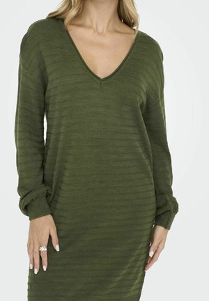 Strickkleid - dark green