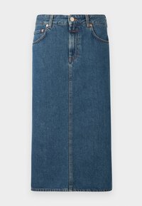 MIDI FIVE POCKET  - Fustă denim - dark blue
