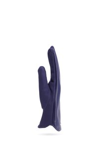 Guanto blu navy con esterno morbido e testurizzato e design aderente, caratterizzato da aperture per le dita e un polsino leggermente svasato.