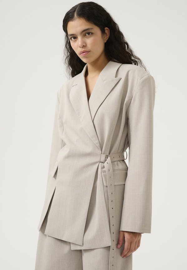 Kurzmantel - simply taupe check ms