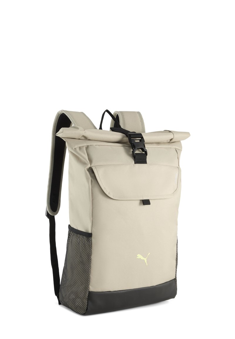 Puma TECH ROLL TOP - Rucksack - pebble gray/apple spritz/light grey ...