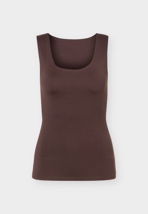 VILA, VIKENZA U-NECK TANK TOP - Débardeur - coffee bean