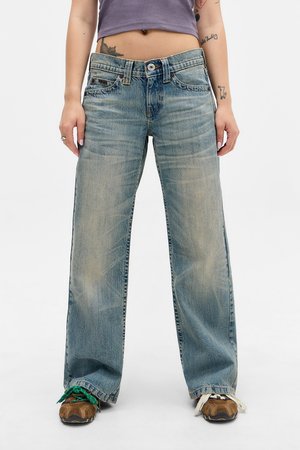 KAYLA LOWRIDER - Jean droit - tinted blue