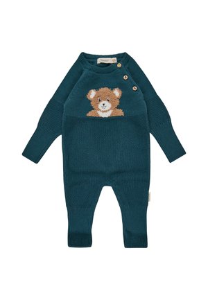 Sterntaler, STRICKOVERALL BÄR MIT KNOPFLEISTE AN DER SCHULTER UND IM SCHRITT UNISEX - Jumpsuit - tiefseegrün