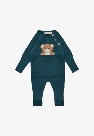 Sterntaler, STRICKOVERALL BÄR MIT KNOPFLEISTE AN DER SCHULTER UND IM SCHRITT UNISEX - Jumpsuit - tiefseegrün