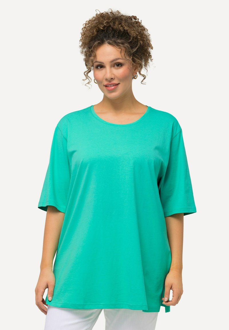 Ulla Popken PLUS SIZE SHORT SLEEVE TEE - Basic T-shirt - turquoise green