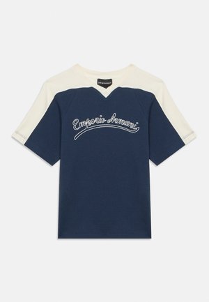 Emporio Armani Tricou cu imprimeu - blue