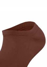 Braune Knöchelsocke aus weichem, strukturiertem Stoff, mit einem gerippten Bündchen und glatter Oberfläche. Form mit Schwerpunkt auf Komfort und Passform.
