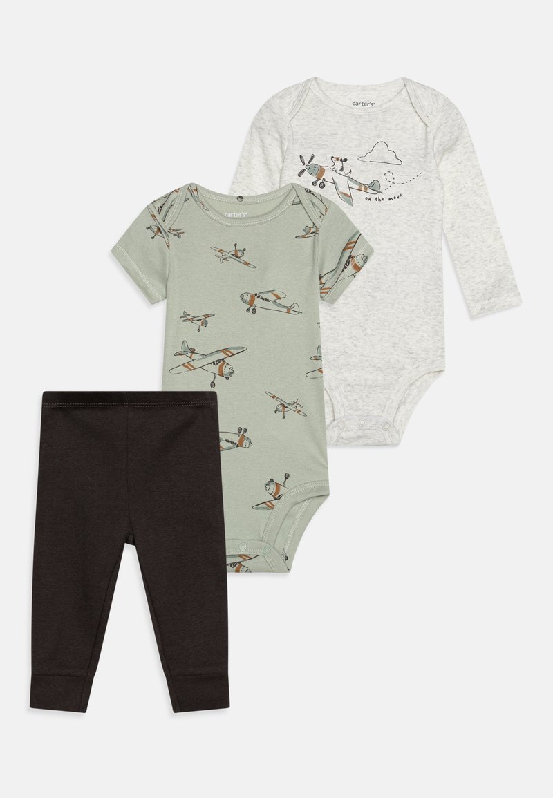 Carter's AIRPLANE PRINT PANT SET - Μπλουζάκι με στάμπα - olive