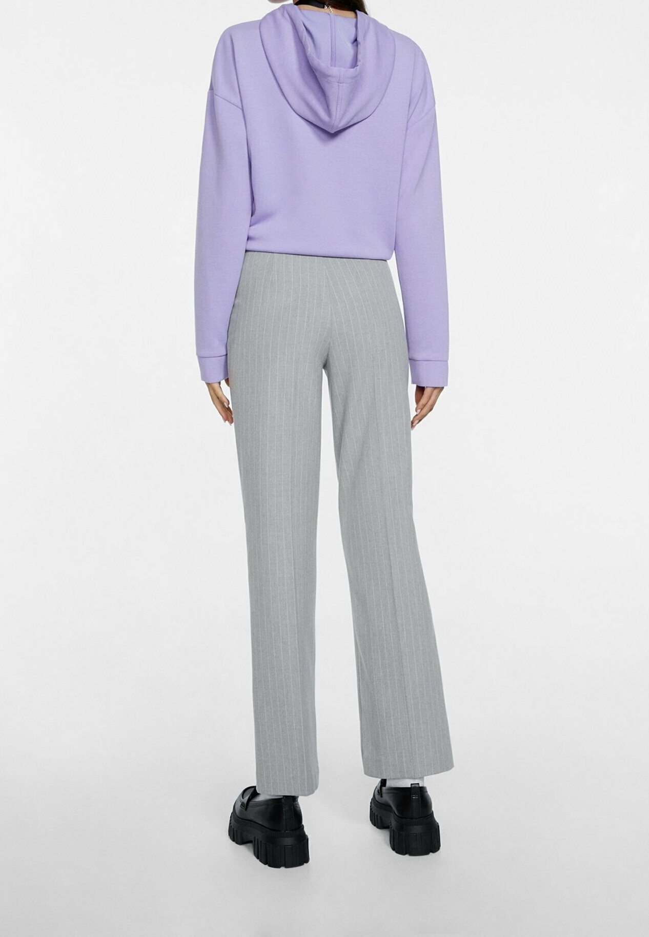 nike mini swoosh oversized cropped purple sweatshirt