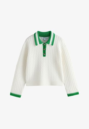 Next, DOUBLE COLLAR - Neule - ecru
