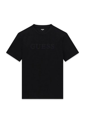 Guess, T-SHIRT MIT GESTICKTEM LOGO - T-shirt imprimé - schwarz