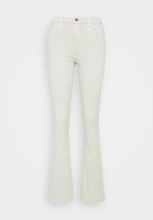 Φαρδές τζιν σε ανοιχτό μπεζ από μαλακή βαμβακερή μίξη, με κλασικό σχέδιο πέντε τσεπών και κλείσιμο με κουμπί μπροστά.