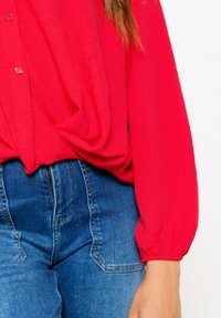 LolaLiza TUNISIAN COLLAR - Button-down blouse - red lollipop