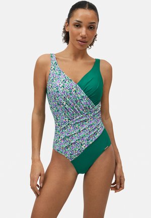 MOLDEADOR CON ESTAMPADO - Traje de baño - green