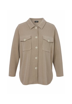 MIT STRUKTURMUSTER - Hemdbluse - beige
