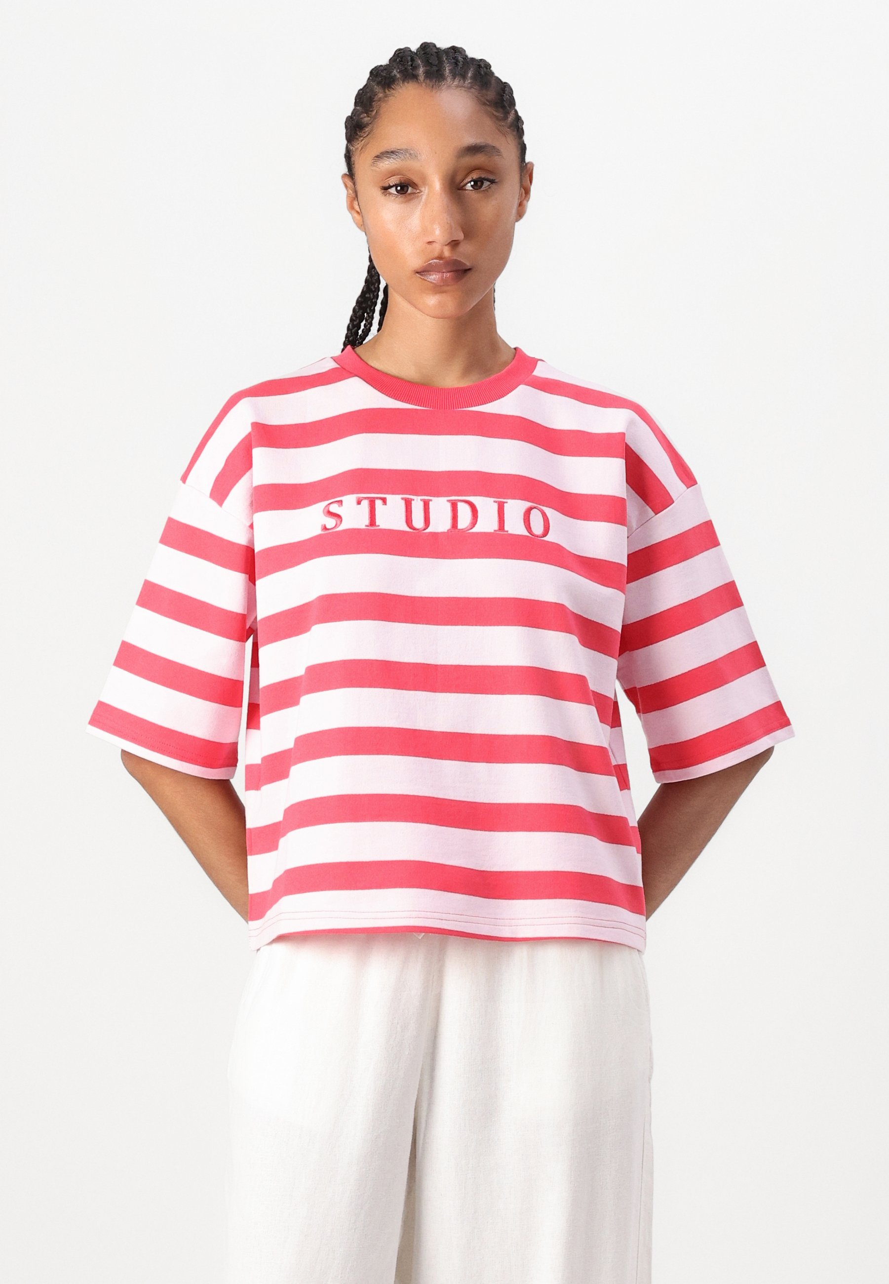 売れ筋商品|||イチ Tシャツ レディース トップス OCIE  - Print T-shirt - geranium イチ レディース Tシャツ トップス OCIE - Print T-shirt