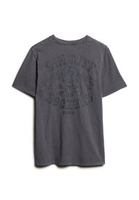 Superdry & Co RETRO ROCKER GRAPHIC  - T-shirts print - charcoal grey