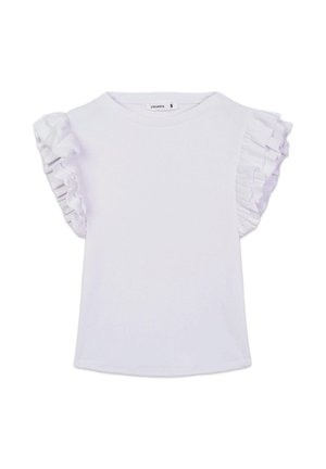 Terranova, FRILLED SLEEVE CROP - Top - bianco ottico