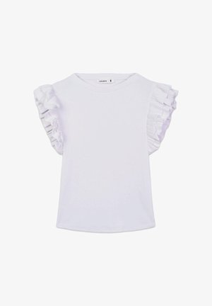 Terranova, FRILLED SLEEVE CROP - Top - bianco ottico