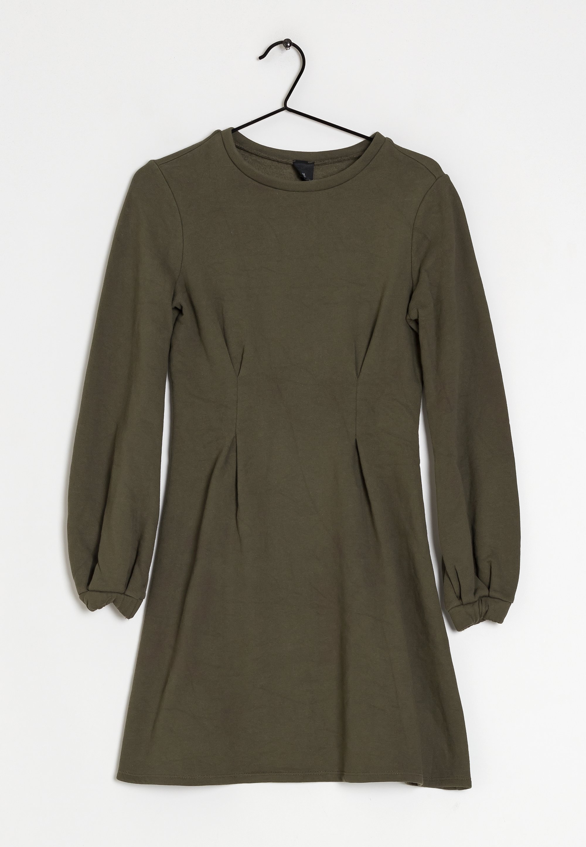 river island olive green dress River Island high neck ribbed midi dress in khaki green