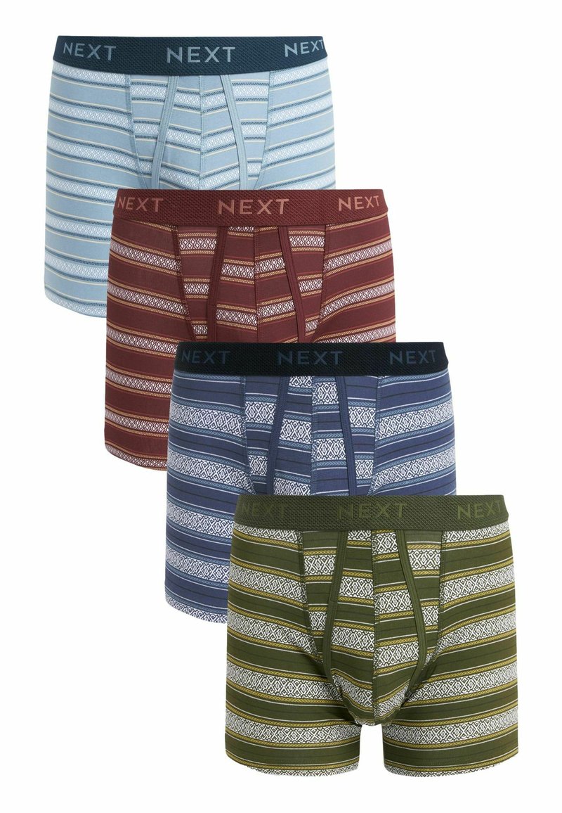 Next 4 PACK - Trunks - blue green textured stripe