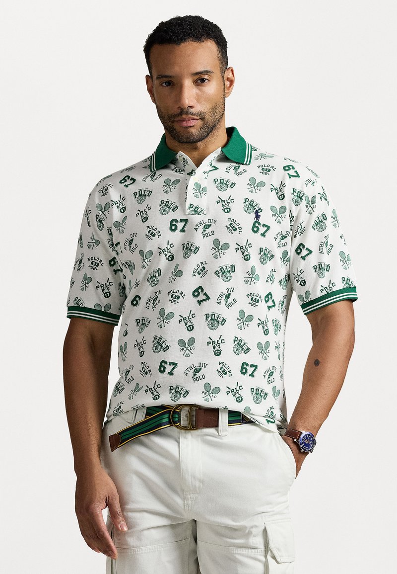 Polo Ralph Lauren Big & Tall PRINT MESH POLO SHIRT - Pólóing - white/green