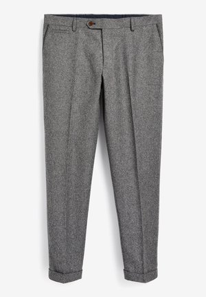 SLIM FIT WOOL TRIMMED - Kostymbyxor - grey