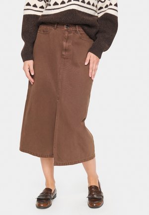 A-linjekjol - chocolate brown