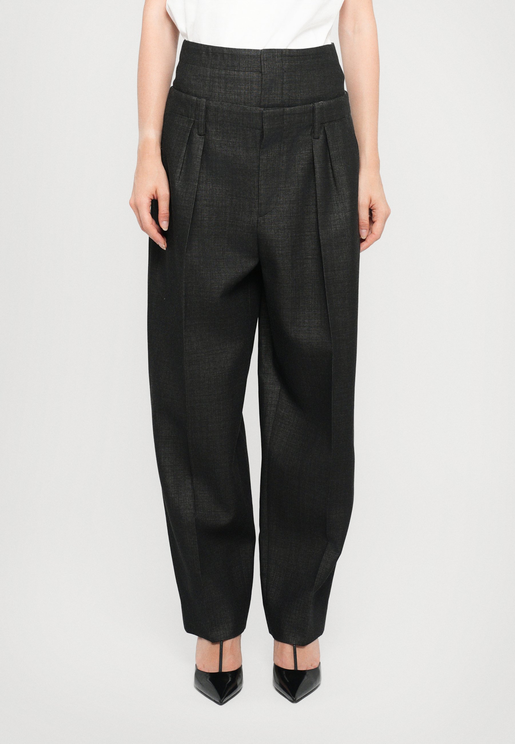 Victoria Beckham DOUBLE WAISTBAND DETAIL TROUSER - Trousers
