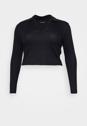 Even&Odd Curvy T-shirt à manches longues - black