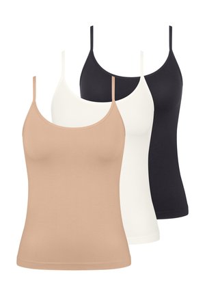 3ER PACK GO SENSE SPAGHETTI  - Aluspaita - beige, black, white