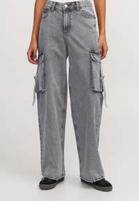 JJXX - JXTOKYO WIDE CARGO - Laza szabású farmerek - grey denim Miniatűr kép 1