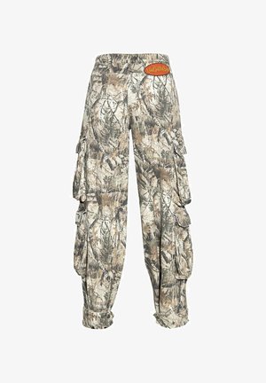 #VDR VILLADELLEROSE, SNAP-BUTTON GABARDINE CARGO TROUSERS - Pantalon cargo - beige