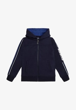MIT SEITENLOGO - Mikina na zip - blau
