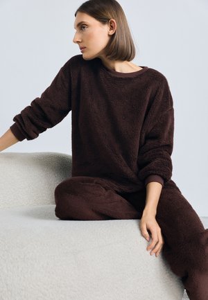 TOP FLUFFY - Nachtwäsche Shirt - cocoa brown