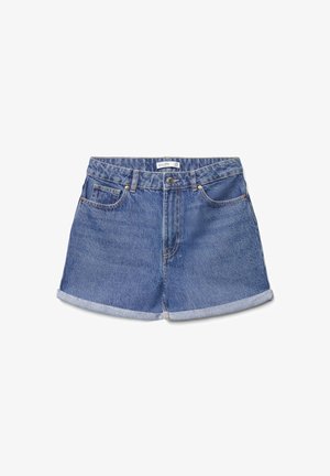 Calliope, PANTALONE JEANS CORTO TINTA UNITA - Short en jean - blu denim medio
