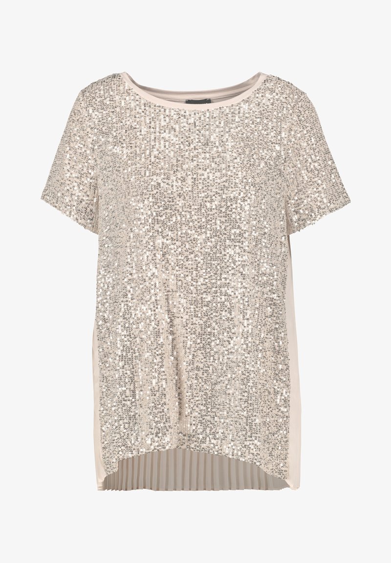 Taifun Mit Pailletten Bluse Winter White Offwhite Zalando De