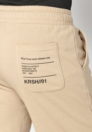 Koroshi BERMUDA JOGGER - Rövidnadrágok - beige