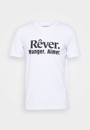 REVER MANGER AIMER UNISEX - T-shirt con stampa - white/black