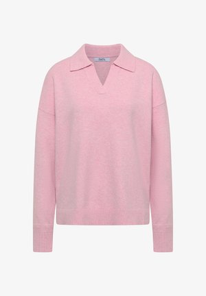 Cecil, LANGARM PULLOVER MIT POLOKRAGEN - Trui - mellow rose melange